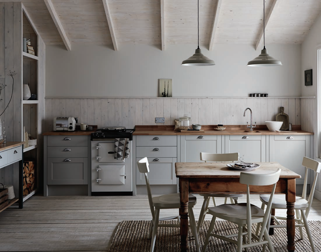 Cuisine moderne avec île en bois